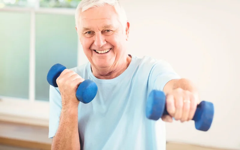 Active senior couple hiking pain-free after using Jointgen joint supplement for arthritis relief